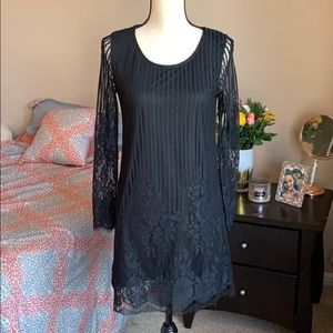 Black lace top tunic never worn